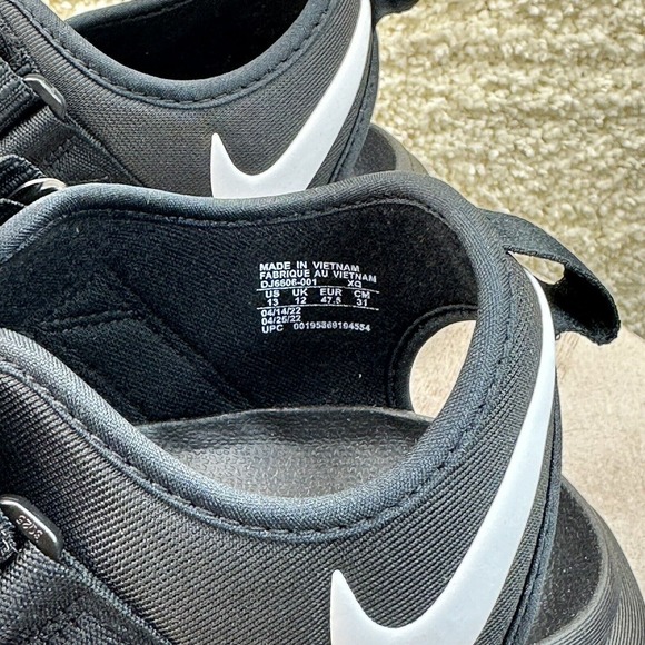 Nike Sandals Mens Size 13 Vista Sport Casual Shoes Black White Black DJ6606 001 - Picture 6 of 13